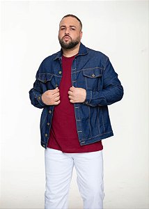 Jaqueta Jeans Stretch Masculina Plus Size Pequenos Defeitos XP ao G6