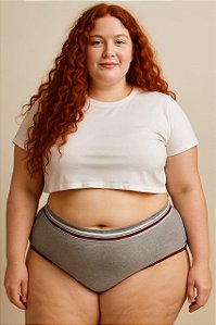 Calcinha Cotton Lycra com Pala Plus Size Xm Ao G5 4002