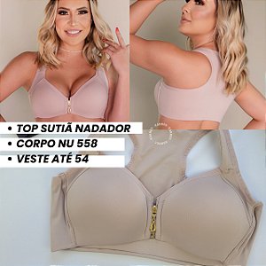 Sutiã Top Nadador Sustentação com bojo confort flex | Sutiã Corpo nu 558