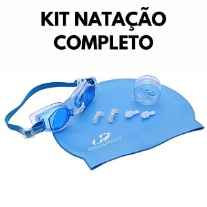 Kit de Natação: 1 Óculos Vortex 2.0, 1 Touca Silicone e 1 Par de Protetor de Ouvido - hammerhead