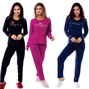 Pijama Feminino de Suede - Macio e confortável
