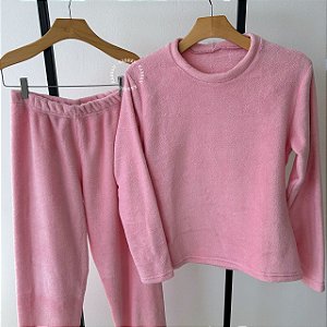 Pijama Peluciado Feminino Fleece | Pijama Quentinho
