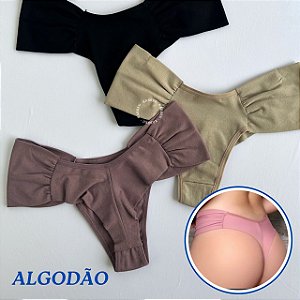 Calcinha Borboleta Fio Duplo Algodão - Corpo nu 2098C