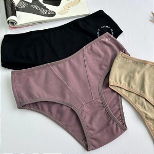 Calcinha de Algodão Feminina | Calcinha Larga | Calcinha Corpo Nu 2052C