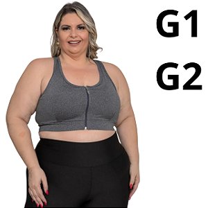 Top Plus Size Nadador com Zíper