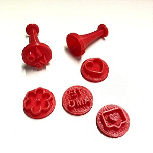 Kit Carimbos para Brigadeiros - Tema Amor