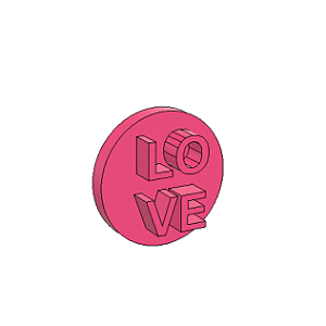 Marcador para Doces/Brigadeiros Tema Love