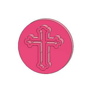Marcador para Doces/Brigadeiros Tema Cruz