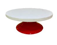 Bailarina em MDF branco com Pedestal Vermelho