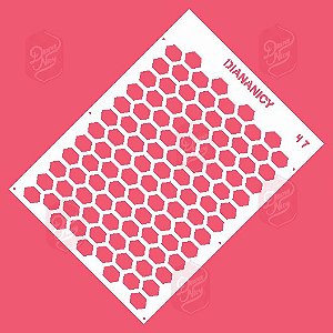 Estêncil Diananicy Nº 47 - Stencil Colmeia
