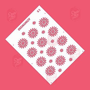 Estêncil Diananicy Nº 63 - Stencil Textura Sol