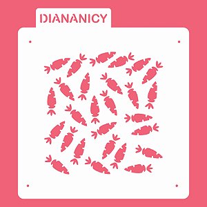 Estêncil Diananicy Nº 98 - Stencil Cenouras