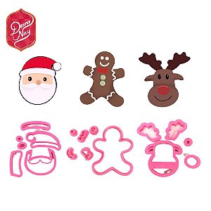 Kit Cortador Tema Natal (para pasta) - D240083