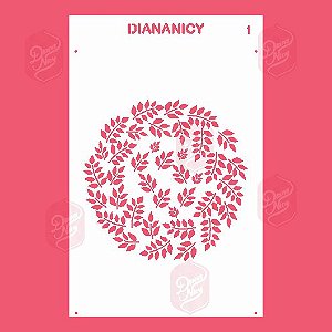 Estêncil Diananicy Nº 01 - Stencil Folhas