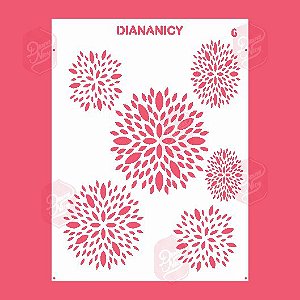 Estêncil Diananicy Nº 06 - Stencil Fogos