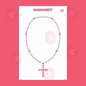 Estêncil Diananicy Nº 12 - Stencil terço