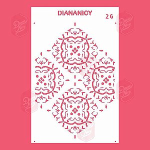 Estêncil Diananicy Nº 26 - Stencil Texturas