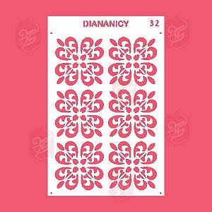 Estêncil Diananicy Nº 32 - Stencil Estampa