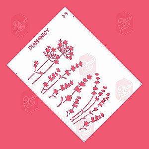 Estêncil Diananicy Nº 34 - Stencil Jardins