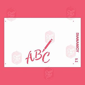 Estêncil Diananicy Nº 52 - Stencil ABC - Dia dos Professores