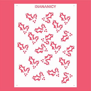 Estêncil Diananicy Nº 136 - Stencil Azevinho