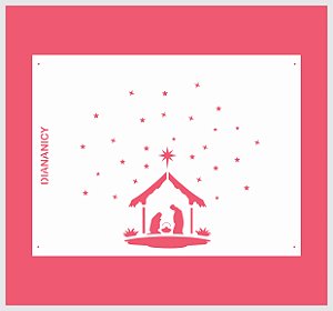 Estêncil Diananicy Nº 159 - Stencil Presépio