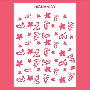 Estêncil Diananicy Nº 146- Stencil Ramos Natalinos