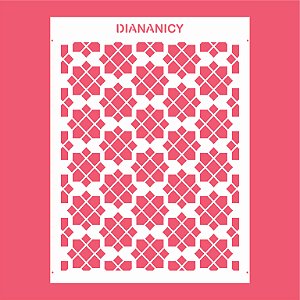 Estêncil Diananicy Nº 148 - Stencil Textura Geométrica