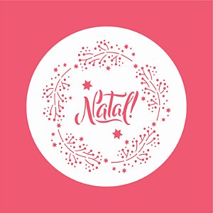 Estêncil Diananicy Nº 154 - Stencil Redondo Natal