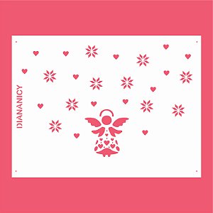 Estêncil Diananicy Nº 165- Stencil Anjo