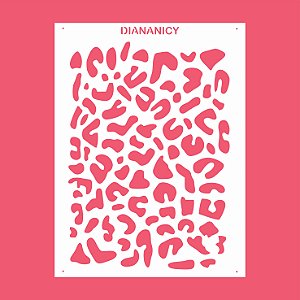 Estêncil Diananicy Nº 172 - Stencil Textura onça