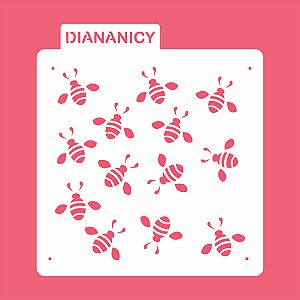 Estêncil Diananicy Nº216 - Stencil Abelha