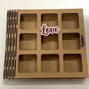 Caixa 9 Repartições LOVE - EM MDF