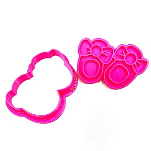 Cortador com marcador Pantufas 7cm