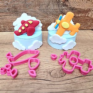 Cortador Dupla avião 5cm (para pasta)