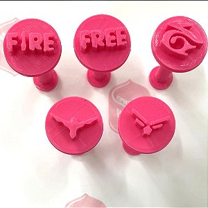 Kit Carimbos para Brigadeiros - Tema Free Fire