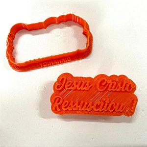 Cortador e Marcador Jesus Cristo Ressuscitou 7cm