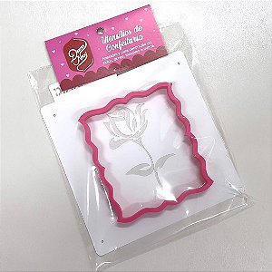 Estêncil Diananicy Nº 299 - Cortador e Stencil Moldura Rosa
