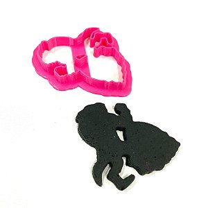 Cortador a Bela e a Fera 5cm (para pasta)