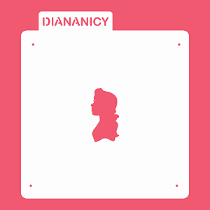Estêncil Diananicy Nº 86 - Stencil Bela