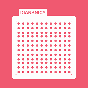 Estêncil Diananicy Nº 214 - Stencil Bolinhas