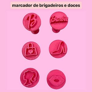 Kit Carimbos para Brigadeiros - Tema Barbie