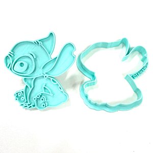 Cortador e marcador Stitch de ladinho 8cm
