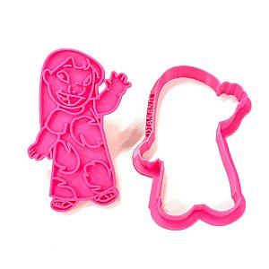 Cortador e marcador Lilo Stitch 8,5cm