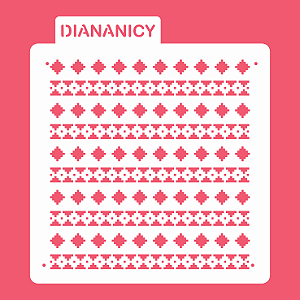 Estêncil Diananicy Nº 233 - Stencil Detalhes Tricô
