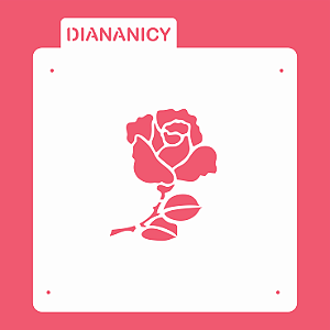 Estêncil Diananicy Nº251  - Stencil Rosa