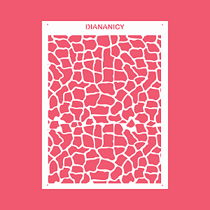 Estêncil Diananicy Nº 253  - Stencil Textura Girafa