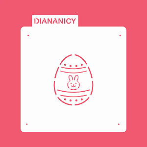 Estêncil Diananicy Nº257  - Stencil Ovo Decorado 2