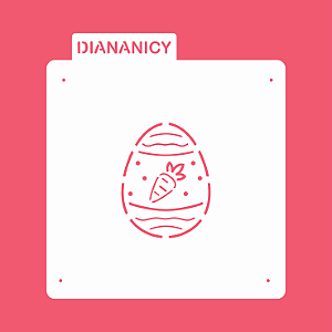 Estêncil Diananicy Nº258  - Stencil Ovo Decorado 3