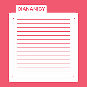 Estêncil Diananicy Nº 259  - Stencil Notas Listra Linhas